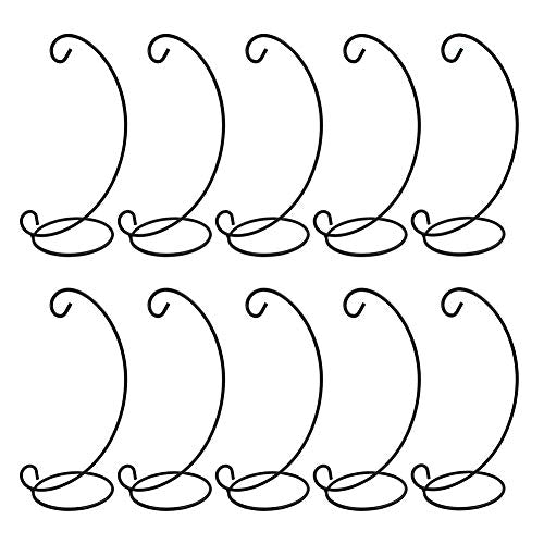 Christmas Ornament Display Stands 9in Pack of 10 Black Iron Hanging Racks for Holiday Decorations