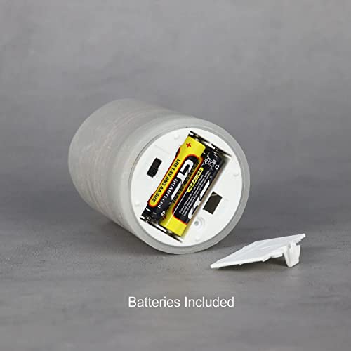 Gray Flameless LED Candles with Timer Set of 3 - Warm White Real Wax Finish