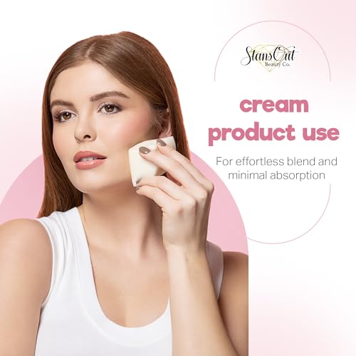Memory Foam Makeup Sponge - No Water Needed Blender for Liquid, Cream & Powder Foundation - Single Beauty Sponge