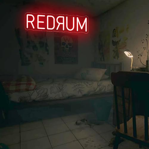 Redrum Neon Sign Horror LED Wall Light Creepy Gothic Room Decor - Variation