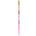 Kiara Sky Acrylic Brush #12 - Pink | 100% Pure Kolinsky | Crystal Cut Handle and Acetone Resistant