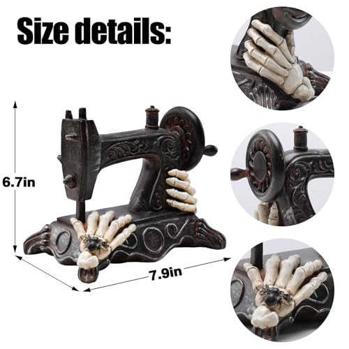 Halloween Mini Sewing Machine Tabletop Decor - Indoor Spooky Home Ornament