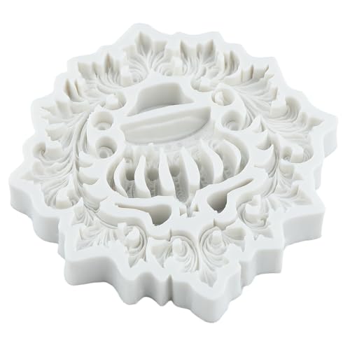 Baroque Scroll Lace Fondant Mold Crown Silicone Cake Decorating Tool - Style J