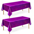 Pink and Purple Laser Holographic Tablecloths - 2 Pack Birthday Party Decorations