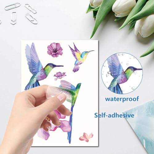 Hummingbird Wall Decals Set Waterproof Self-Adhesive Home Decor