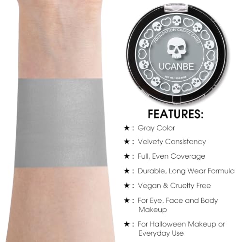Gray Face & Body Paint Makeup - Gothic & SFX Halloween Costume - UCANBE