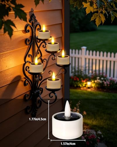 8 Pcs Solar Tea Lights Outdoor Waterproof LED Votive Candles - 1.57"x1.77"
