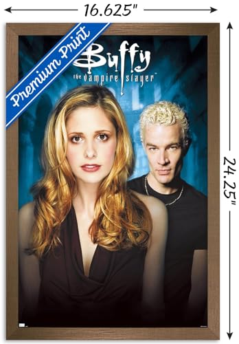 Buffy the Vampire Slayer Season 7 Wall Poster Framed - Bronze Finish, 22.4 x 14.7 Inches