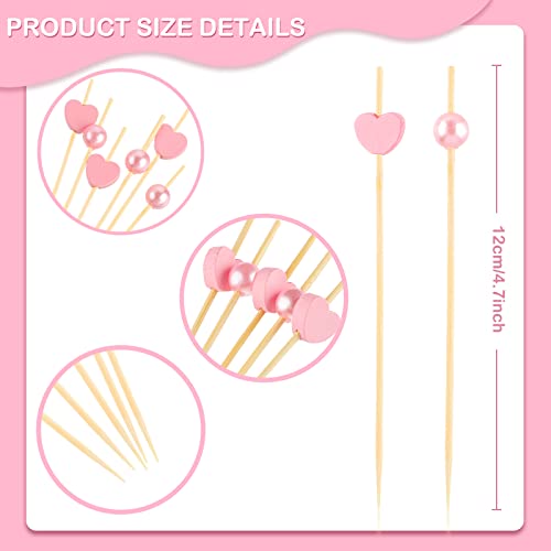 Valentine's Day Heart Cocktail Picks Set - 200 Assorted Pink & Red Heart Designs
