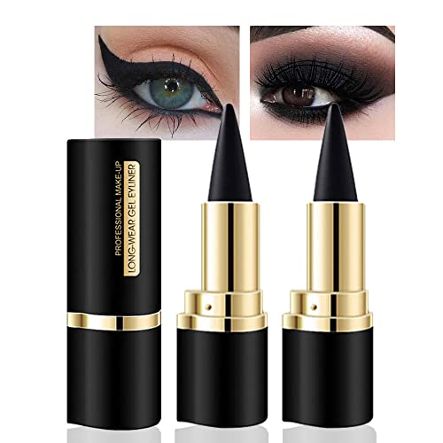 Black Eyeliner Pencil Set - Waterproof Gel Eyeliner & Eye Makeup Kit - 2 Pack