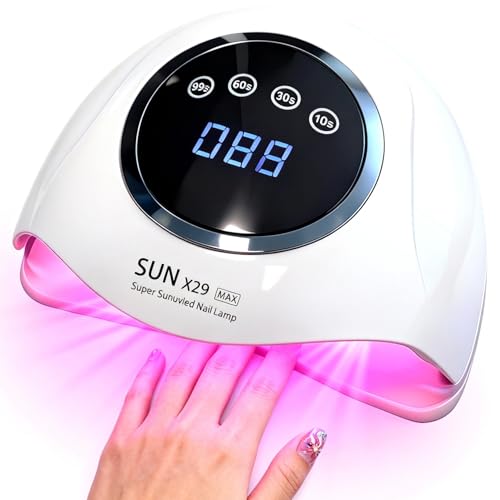 Professional UV LED Nail Lamp 500W with 90 LEDs, Smart Sensor & 4 Timers