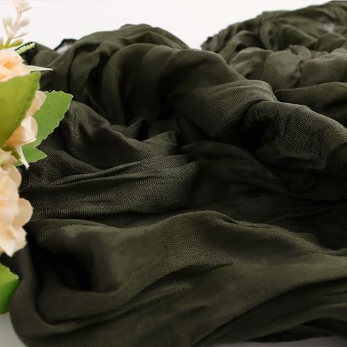 Olive Green Cheesecloth Table Runner for Birthday & Holiday Decor - 1 Pack