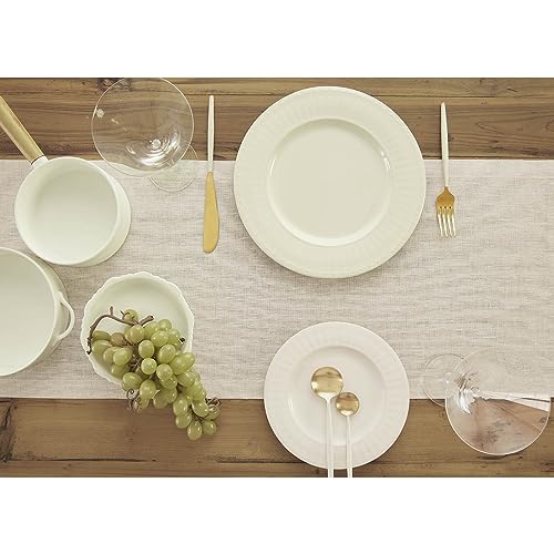 Light Natural Linen Table Runner 14x72 Inches - Athena Handcrafted