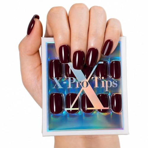 Press On Nails X1 Series Short Square 067 Vampire Chic - False Nails