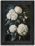 Dark Hydrangea Wall Art Canvas 11x9 Inches - Gothic Floral Home Decor - Variation of THIS listing
