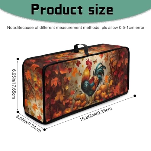 Halloween Toaster Cover 2 Slice Rooster Pumpkin with Top Handle - Small Appliance Protector