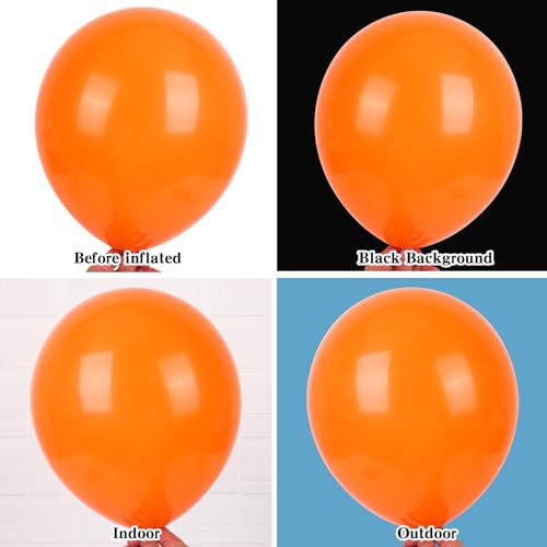 Rubfac Orange Balloon Arch Kit - 154pcs Burnt Orange Balloons for Parties & Events
