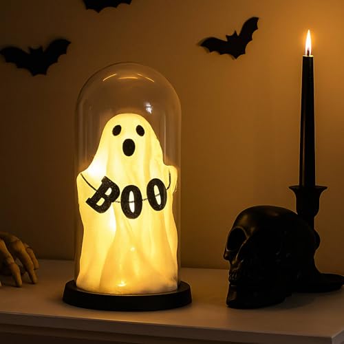 Halloween Ghost Light Up Dome Decor - Spooky Table Centerpiece