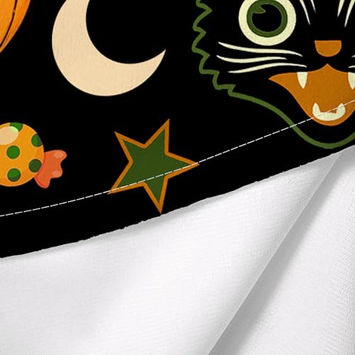 Halloween Tree Skirt 36 Inch Black Ghost Pumpkin Skull Cats Xmas Decor Festive Tree Mat