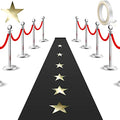 Party Not Slip Carpet Runner - 2.6 x 30 Feet Black Aisle & Event Rug with Accessories