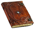Large Hocus Pocus Spell Book Decor Leather Journal for Halloween - Brown 10x7