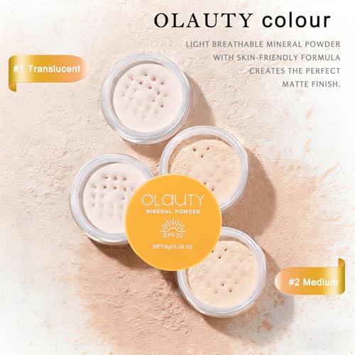 Mineral Powder Sunscreen Face & Scalp SPF 30 - Translucent Setting Powder, Oil Control, Travel Size