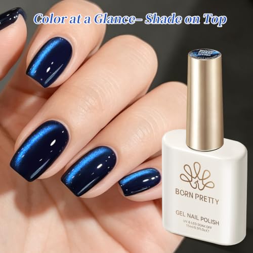Born Pretty Deep Mystic Blue Cat Magnetic Eye Gel Polish - Moon Phase Variation