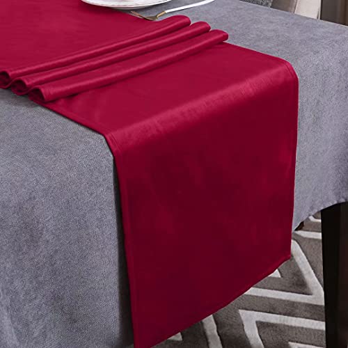 Red Velvet Table Runner 14x118 Inch - Low-Key Luxury Dining Decor - Variation of THIS listing