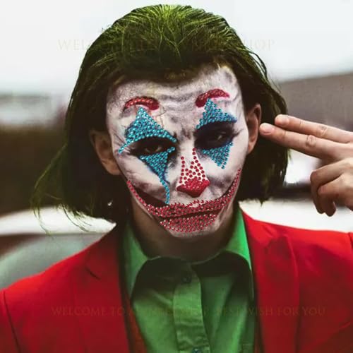 Clown Face Makeup Stickers - Medium, 2 Count, Halloween Carnival Costume