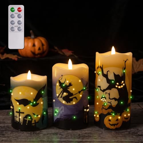 Halloween Flameless Candles with Remote Control - Wizard Variation