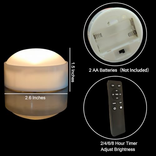 6PCS White Halloween Pumpkin LED Candles with Timer & Remote - Battery Operated