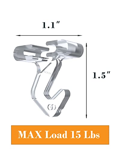 50 Pack Clear Drop Ceiling Hooks for Suspended Ceilings - Strong & Easy Install