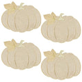 Pumpkin Placemats Set of 4 - Fall Autumn Harvest Table Decor for Thanksgiving