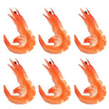Artificial Red Shrimp Decor - 6 Pcs Realistic Seafood Model for Kitchen & Party