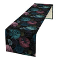 Boho Floral Table Runner 13x108 Inch - Dark Flower Variation