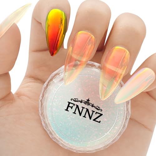 FNNZ Unicorn Chrome Nail Powder Sunset Glow Mirror Effect for Gel & Acrylic Nails