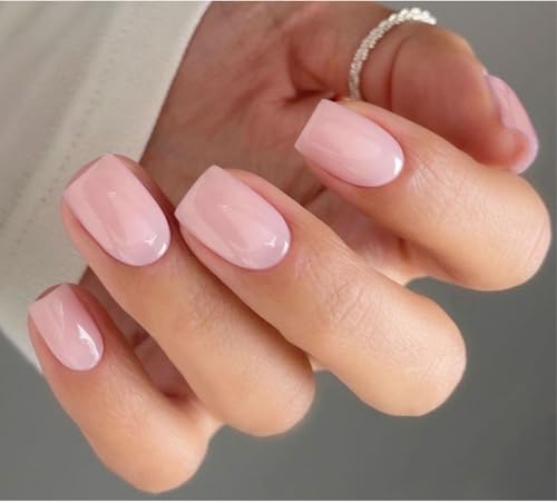 Pink Semi Cured Gel Nail Sticker Wraps - Cream Pink Variation