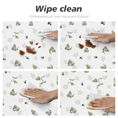 Yellow Hello Fall Watercolor Pumpkin Round Tablecloth 60 Inch Waterproof Autumn Decor