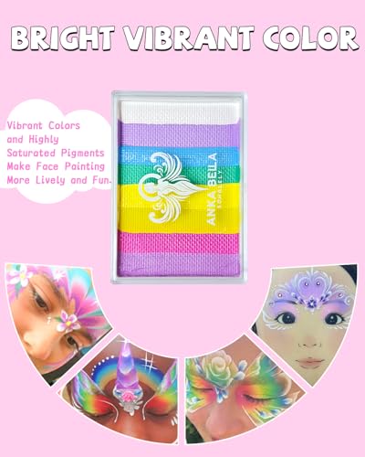 Rainbow Cake Face Paint - Summer Field 50g Water Activated Hypoallergenic Non-Toxic Makeup