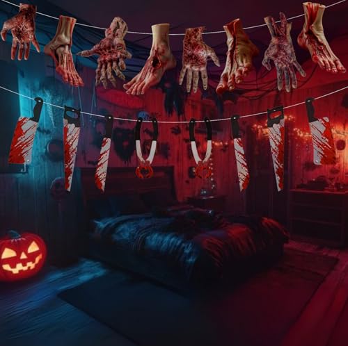 Halloween Banner Set - 4-Pack Horror Party Decorations for Indoor & Outdoor