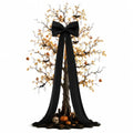 Extra Large Satin Christmas Tree Topper Bow - Black, 118x28 Inches with Long Streamers - Holiday Decor