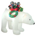 8 Ft Inflatable Christmas Yard Decoration with Penguins and Polar Bear