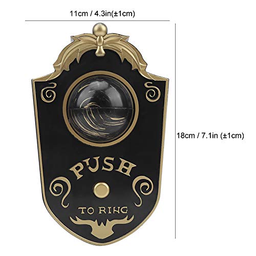 Halloween Doorbell with Spooky Sounds and Animated Eyeball - Black Variation