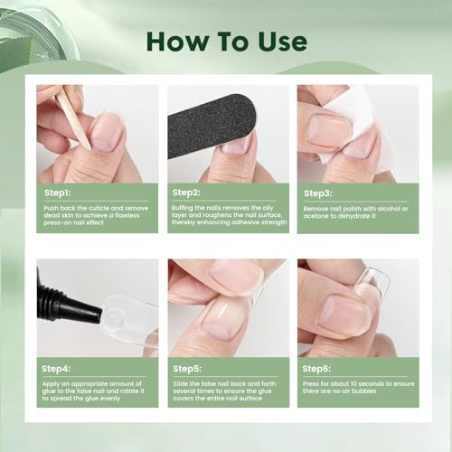 Semi Solid Nail Glue for Press-On Nails Quick Dry 10g - No UV Light Needed