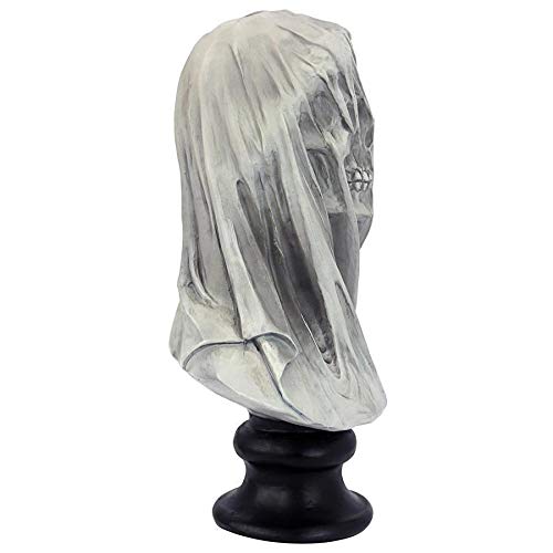 Samhain's Veiled Maiden of Death Bust Statue - Gothic Skeleton Decor
