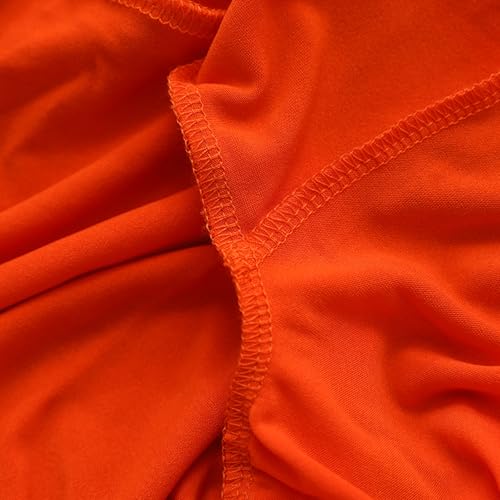 2 Pack Orange Highboy Cocktail Table Cover Skirt - 32x43 Inch Party Decor