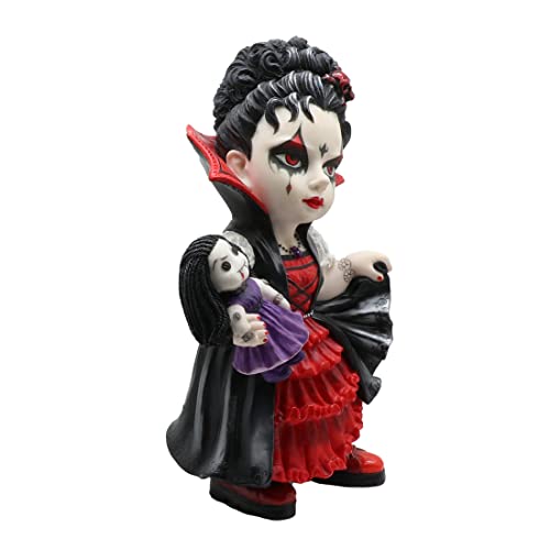 Vampire Gothic Resin Figurine Halloween Decor Collectible Sculpture - Hand Painted