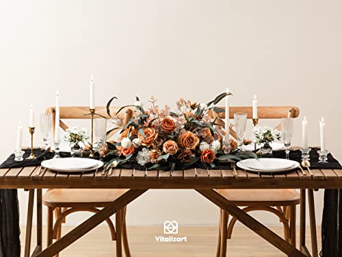 Black Cheesecloth Table Runner 10ft Gauze Boho Rustic Wedding Party Decor