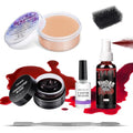 SFX Makeup Kit 6PCS - Scar Wax, Fake Blood, Wound Effects for Halloween