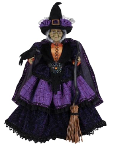 Halloween Witch Figurine Polyresin - Elegant Spooky Decor
